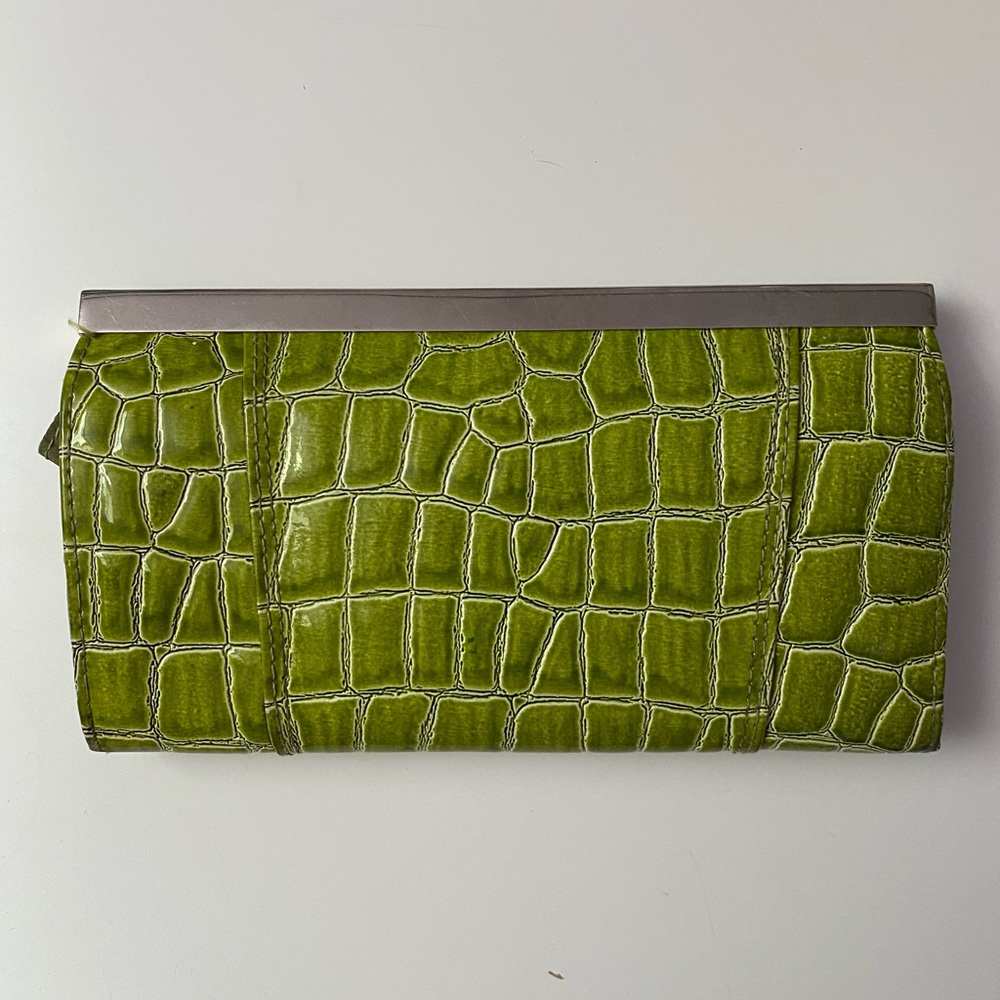 Green Faux-Leather Wallet